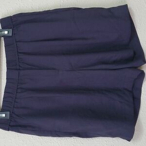 LOFT SHORTS DRESSY SILKY ELASTIC WAIST PARTY NAVY 6 NWT